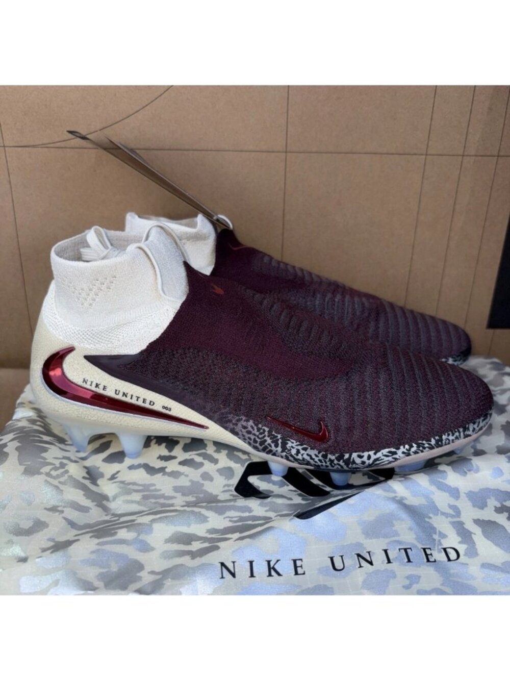 NEW Nike United Phantom 6 High Elite FG Burgundy Crush IO8445-661 Size 5